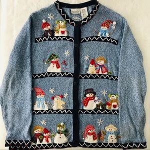 WHITE STAG Snowman Ugly Christmas Sweater